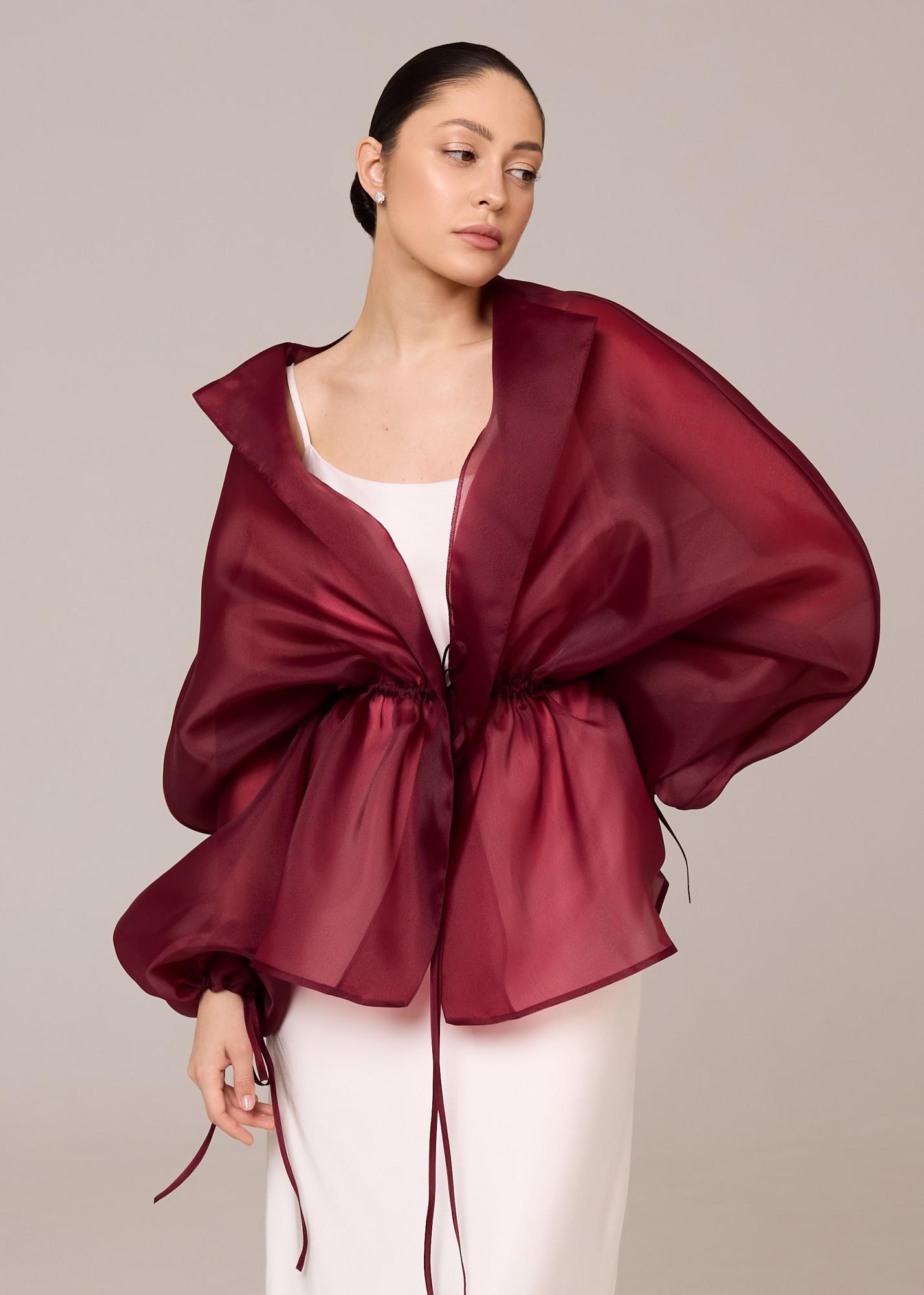 Blouse, burgundy