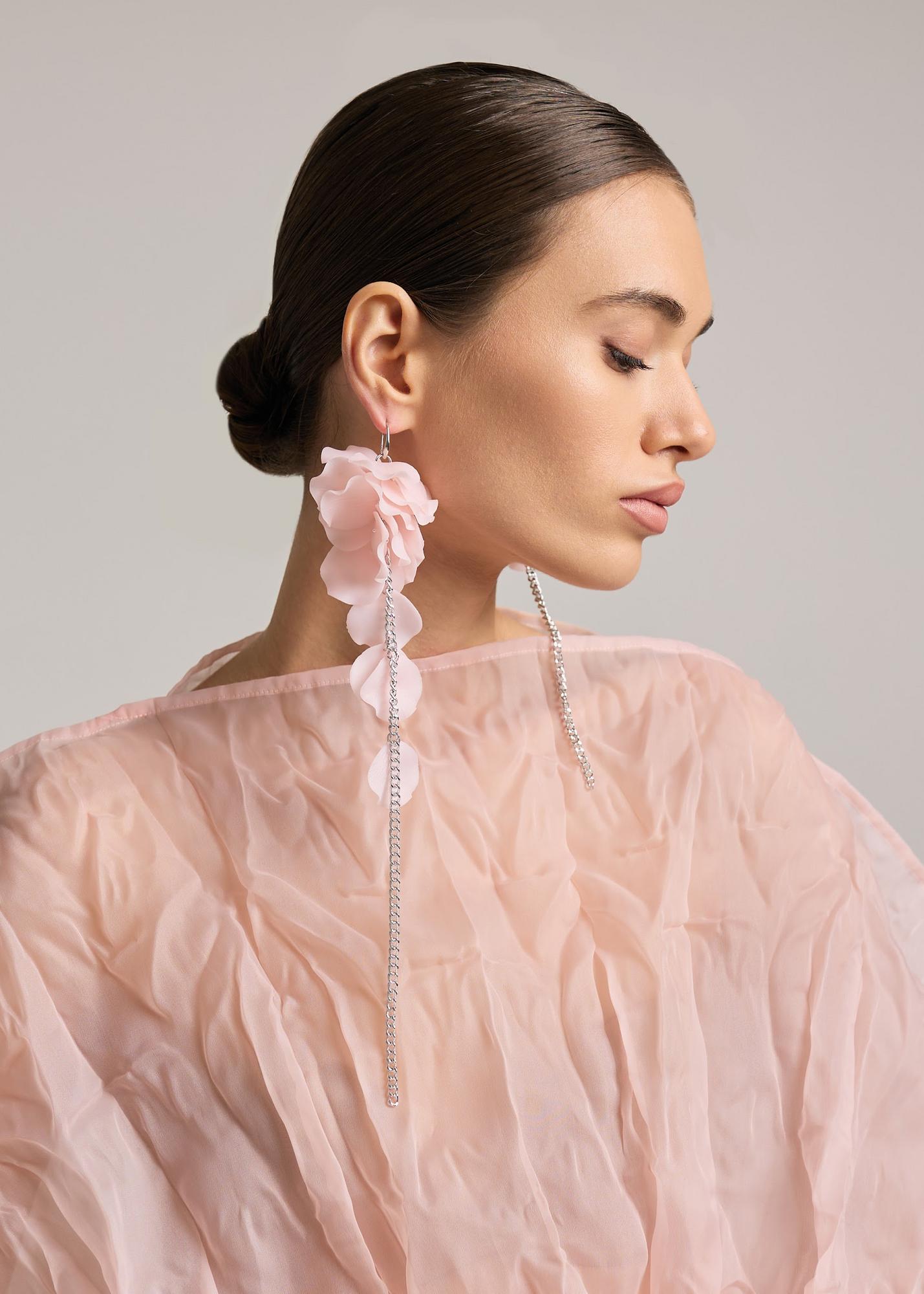 Earrings-bunch Polfera pair, pink