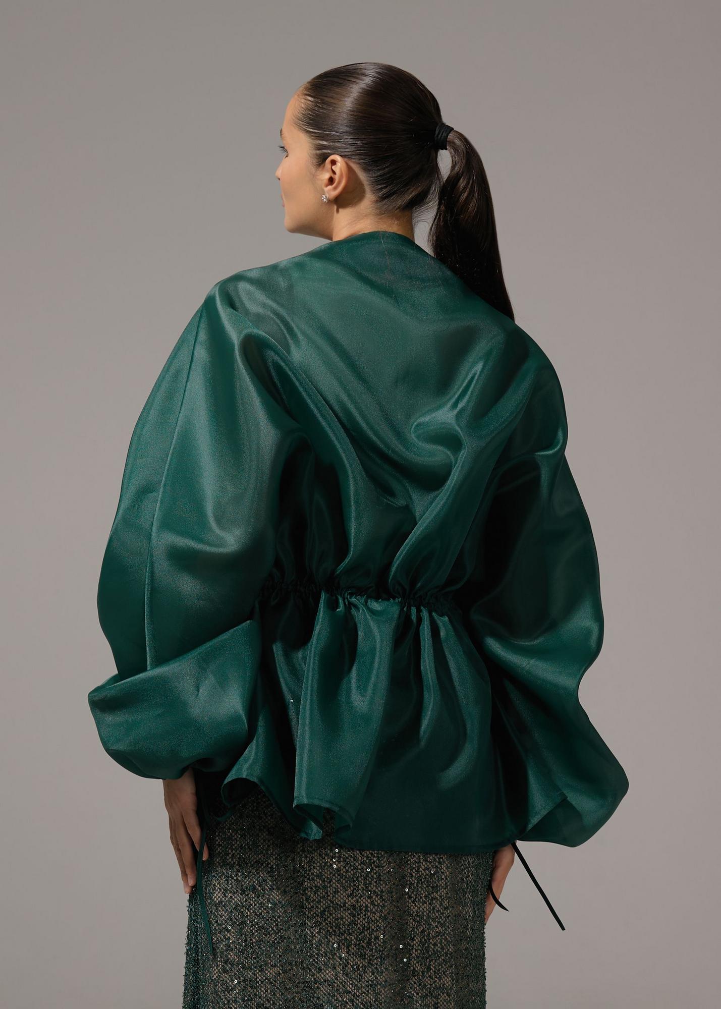 Blouse, emerald