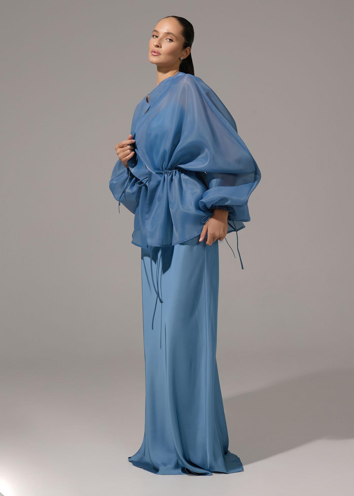 Combination dress, blue