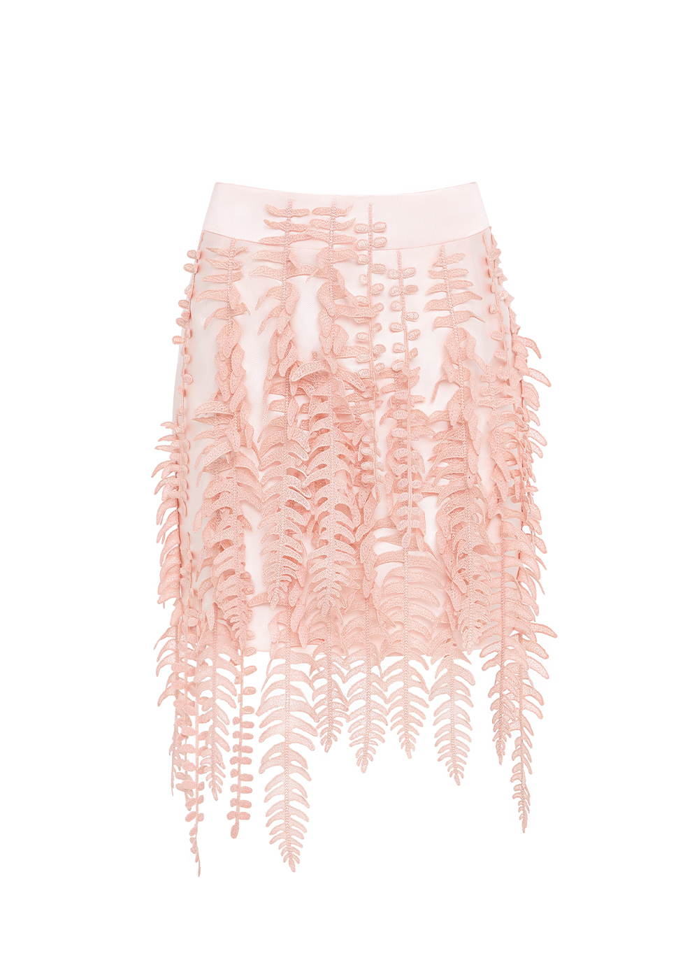 Skirt of taffeta with embroidery