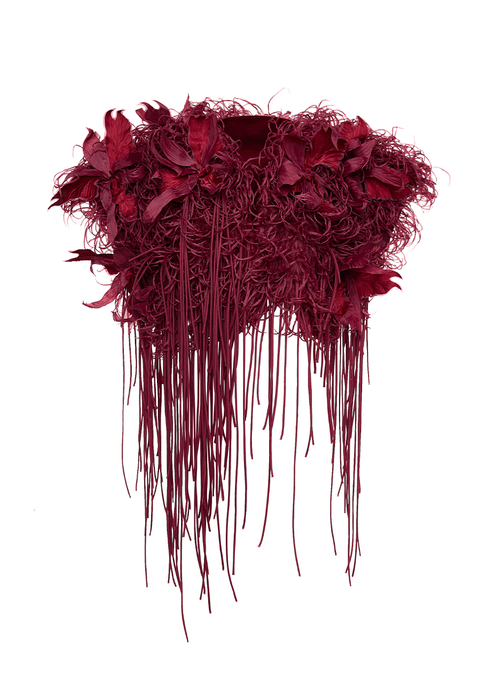 Shoulder mantle, burgundy