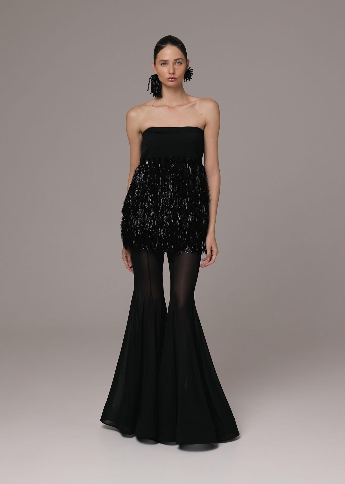 Top, black with lurex