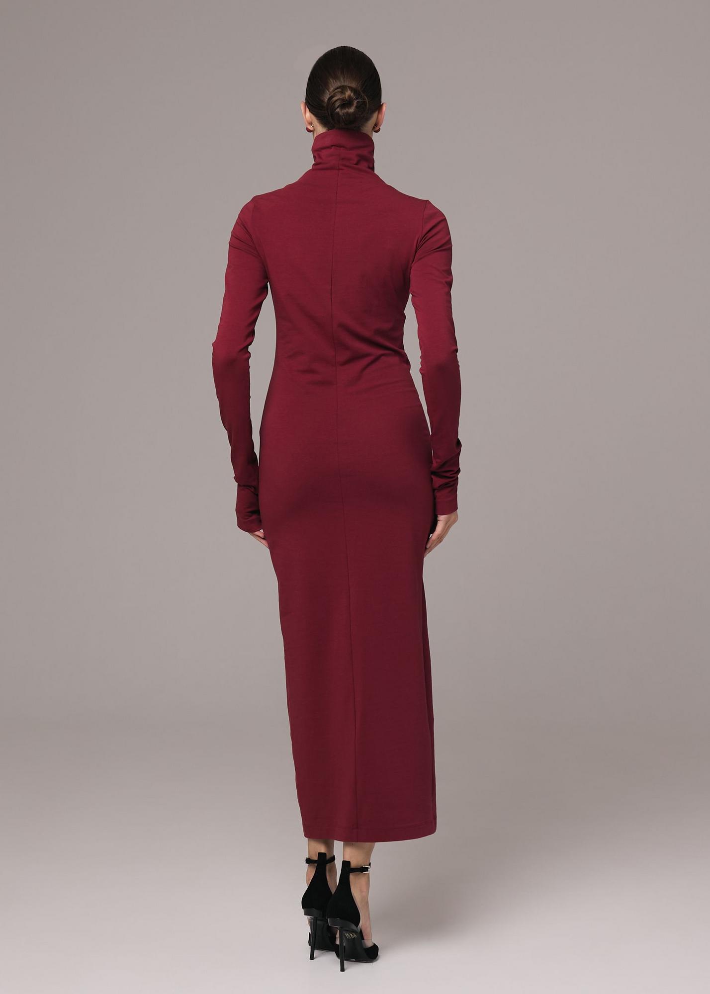 Dress midi, burgundy