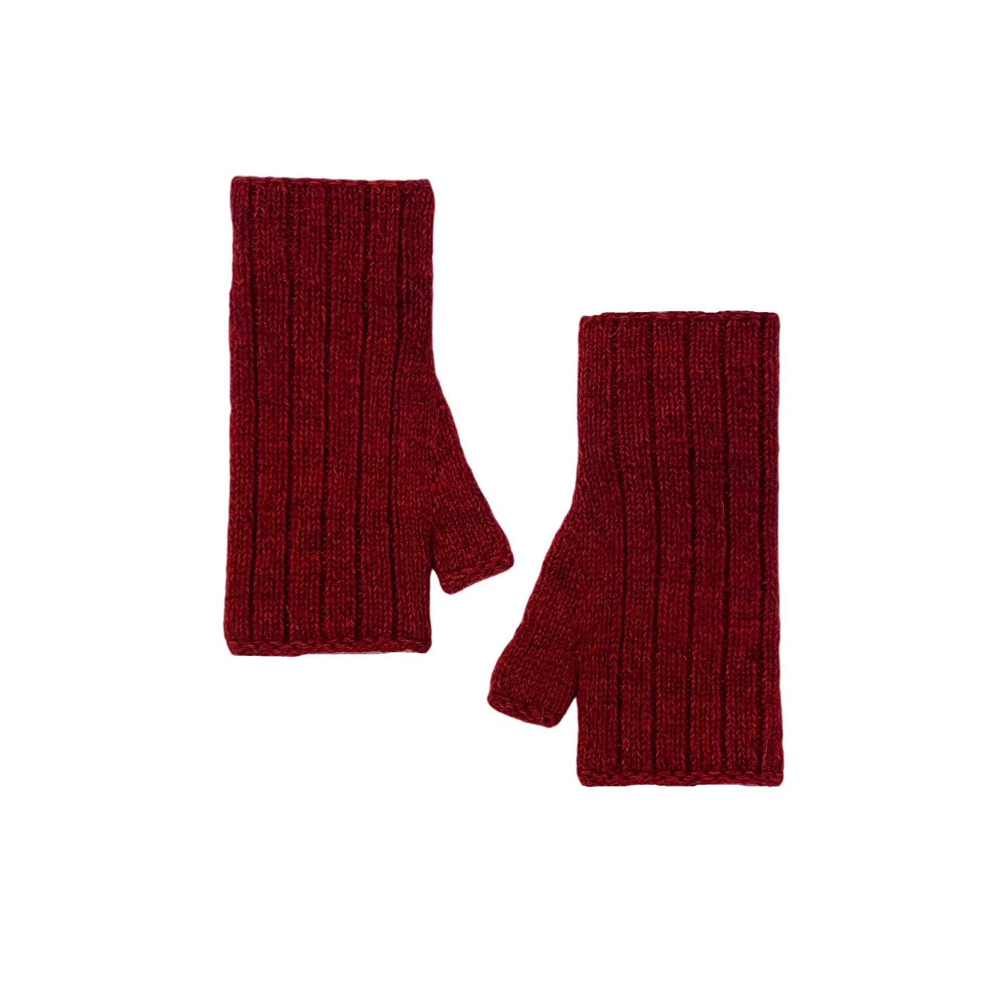 Митенки винный меланж