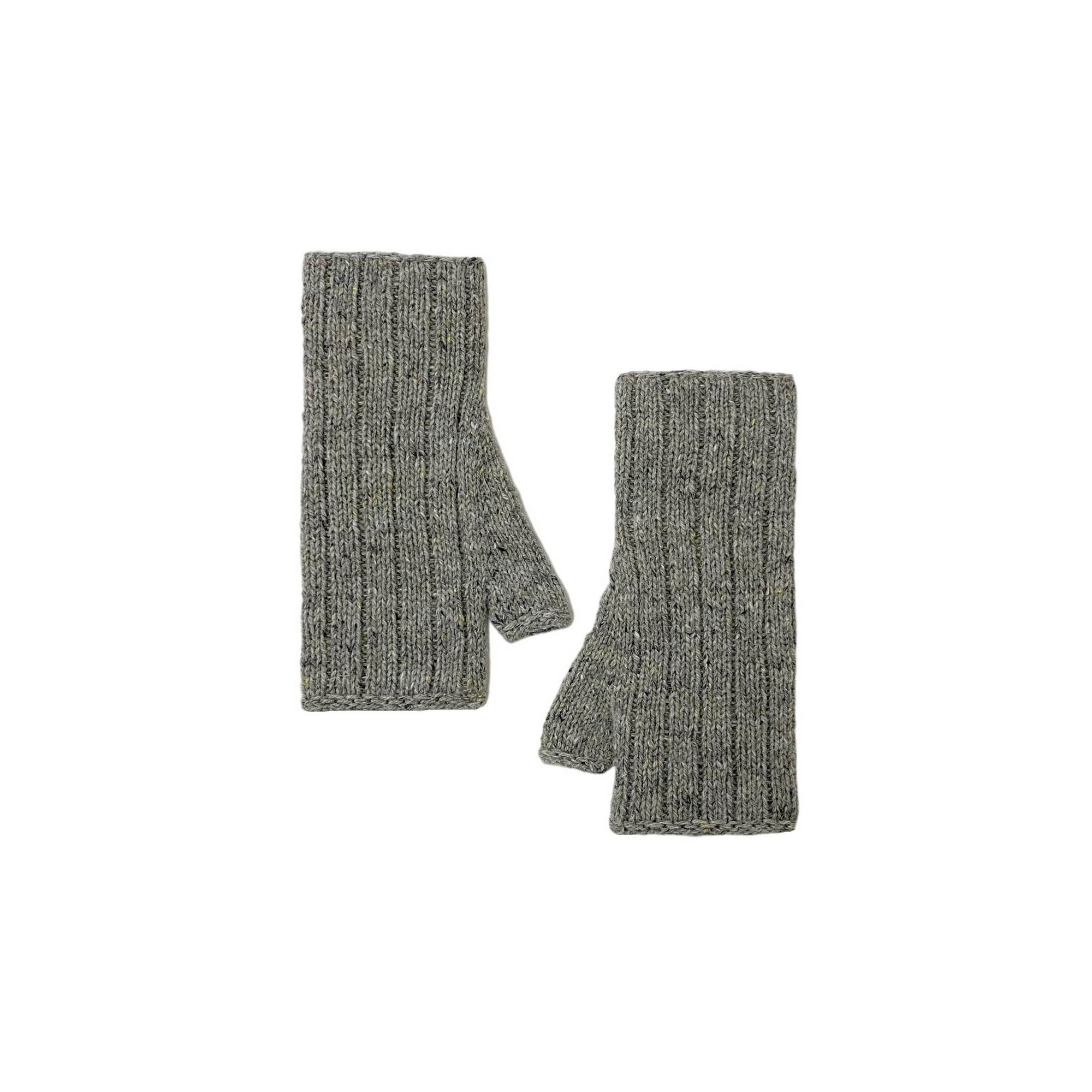 Митенки серый твид