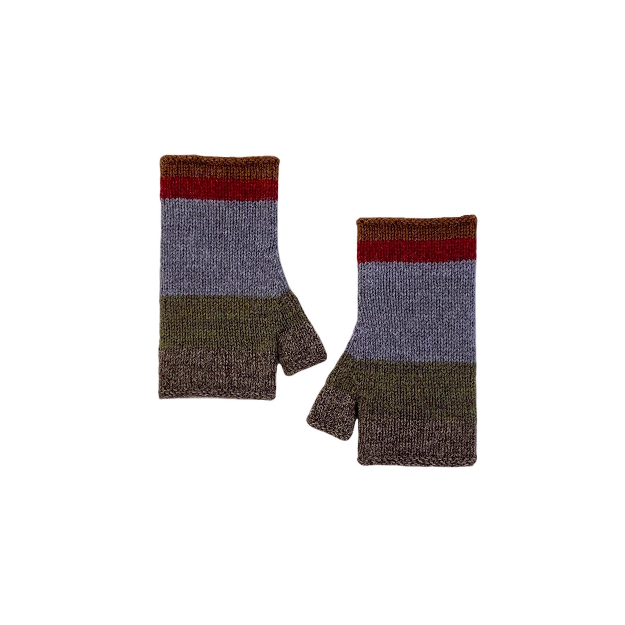 Митенки цветные: винный, лавандовый, хвойный, коричневый