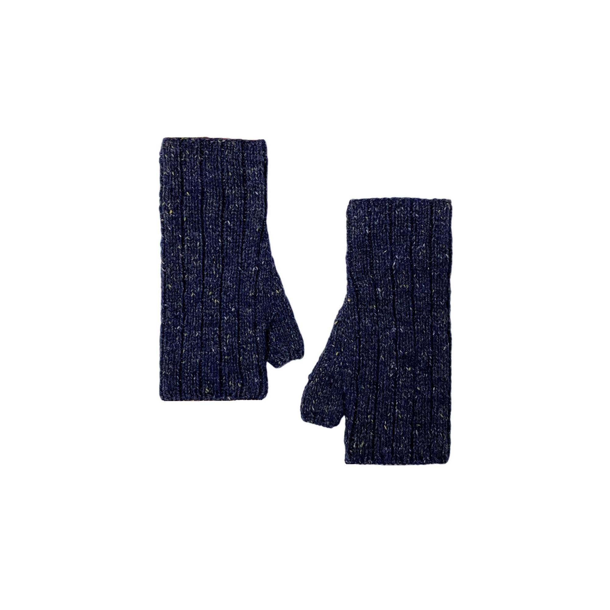 Митенки темно-синий твид
