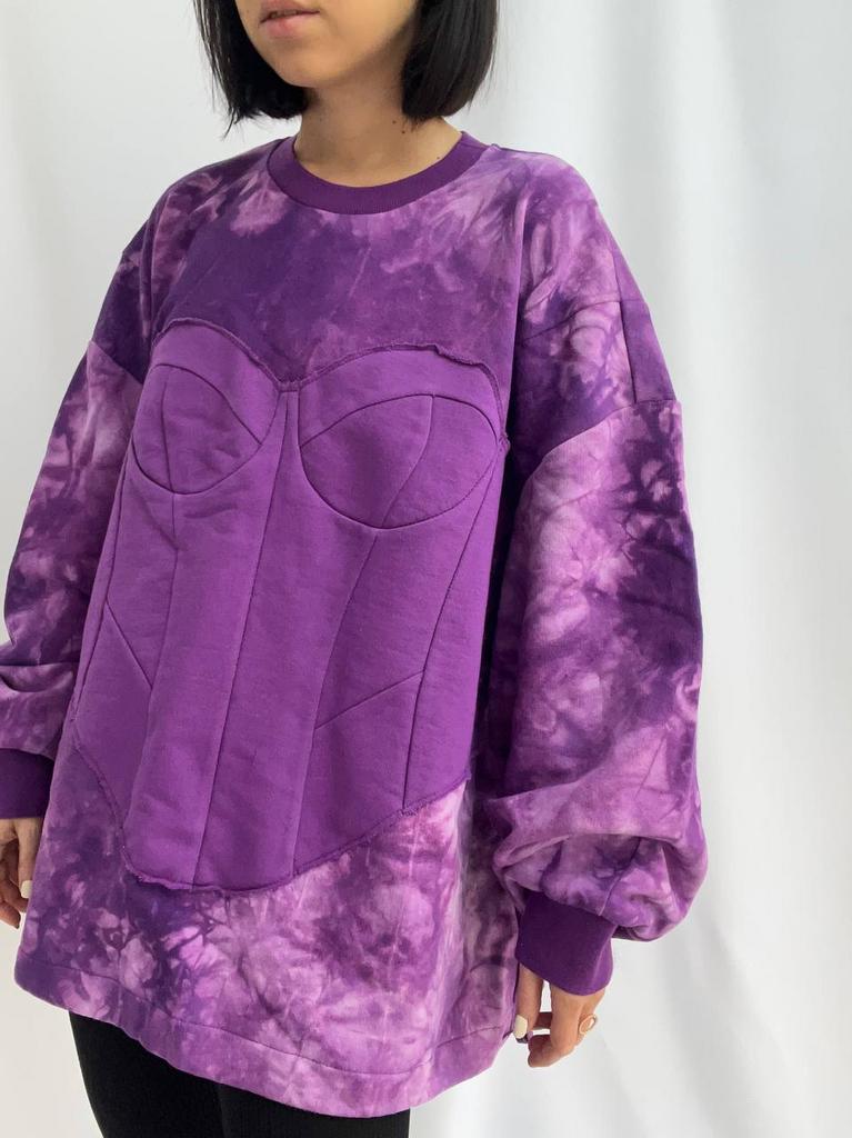 Свитшот c имитацией корсета "Тай Дай"