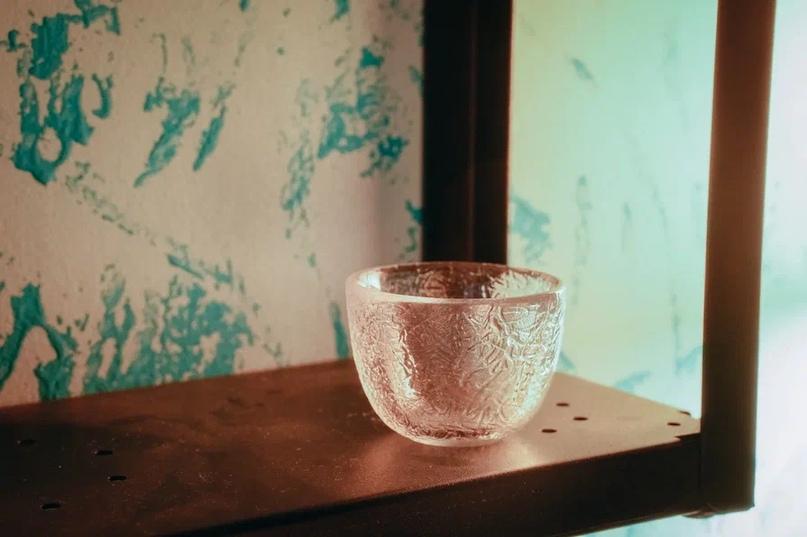 Пиала стеклянная "Ледяные узоры", 50 мл