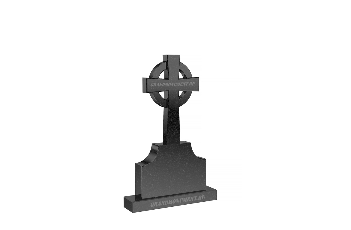 Гранитный крест на голгофе. Надгробный крест с кругом - кельтский крест.