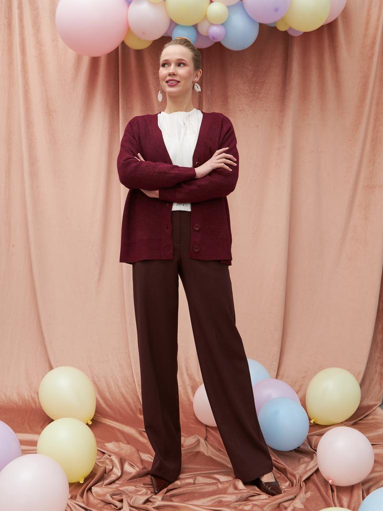 Брюки палаццо BURGUNDY