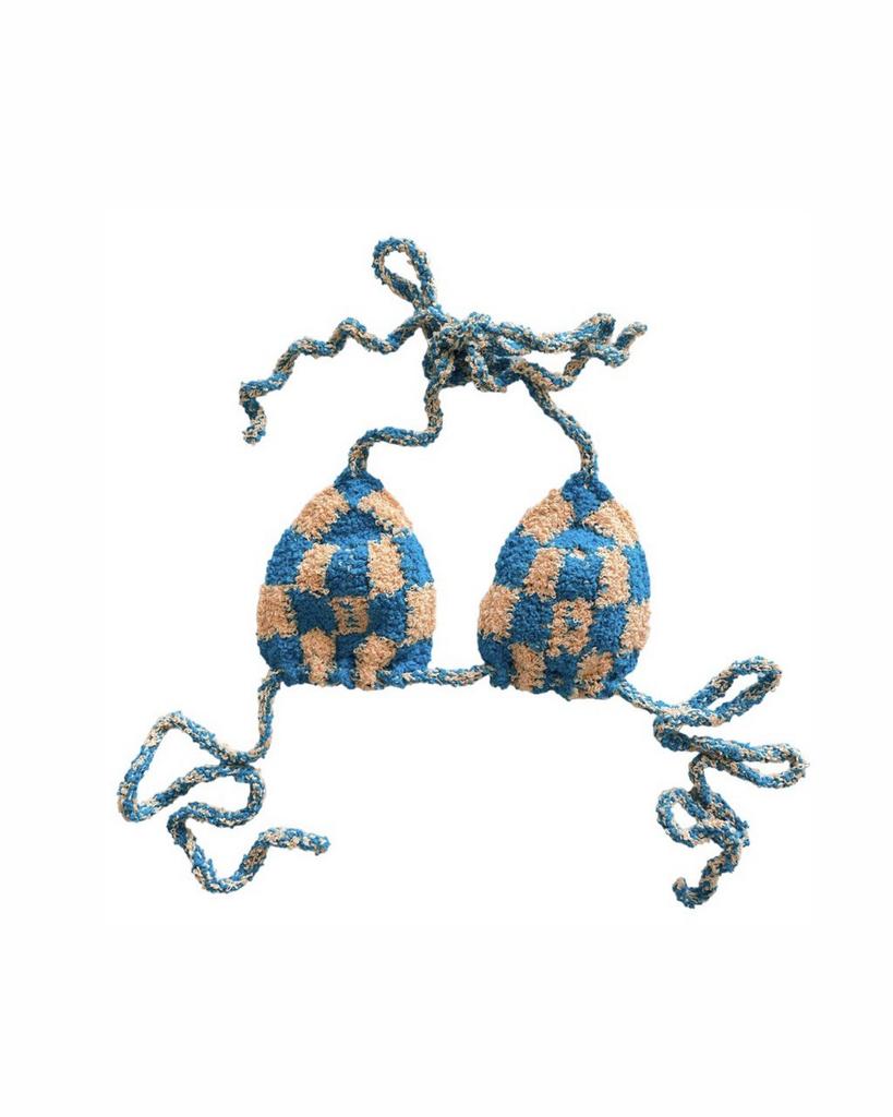 Crochet bikini top Pink Sky