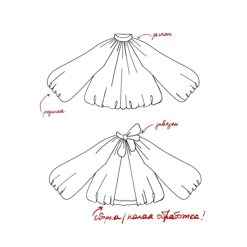выкройка блузы POIS