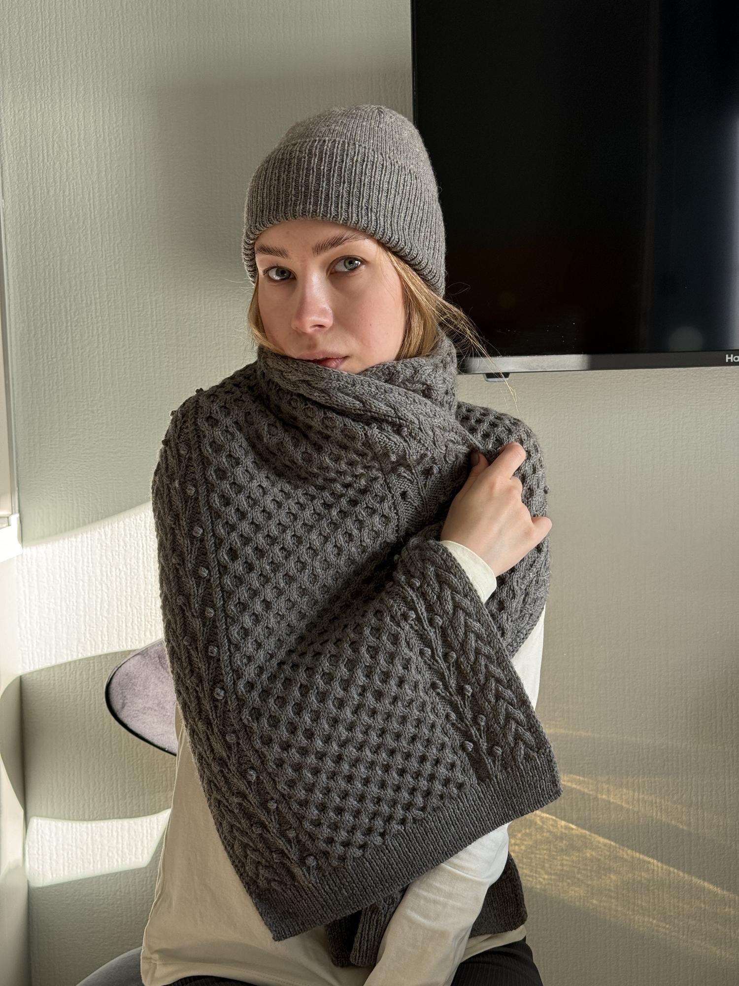 РЯБИНОВЫЙ КОМПЛЕКТ: шарф + шапка 2в1