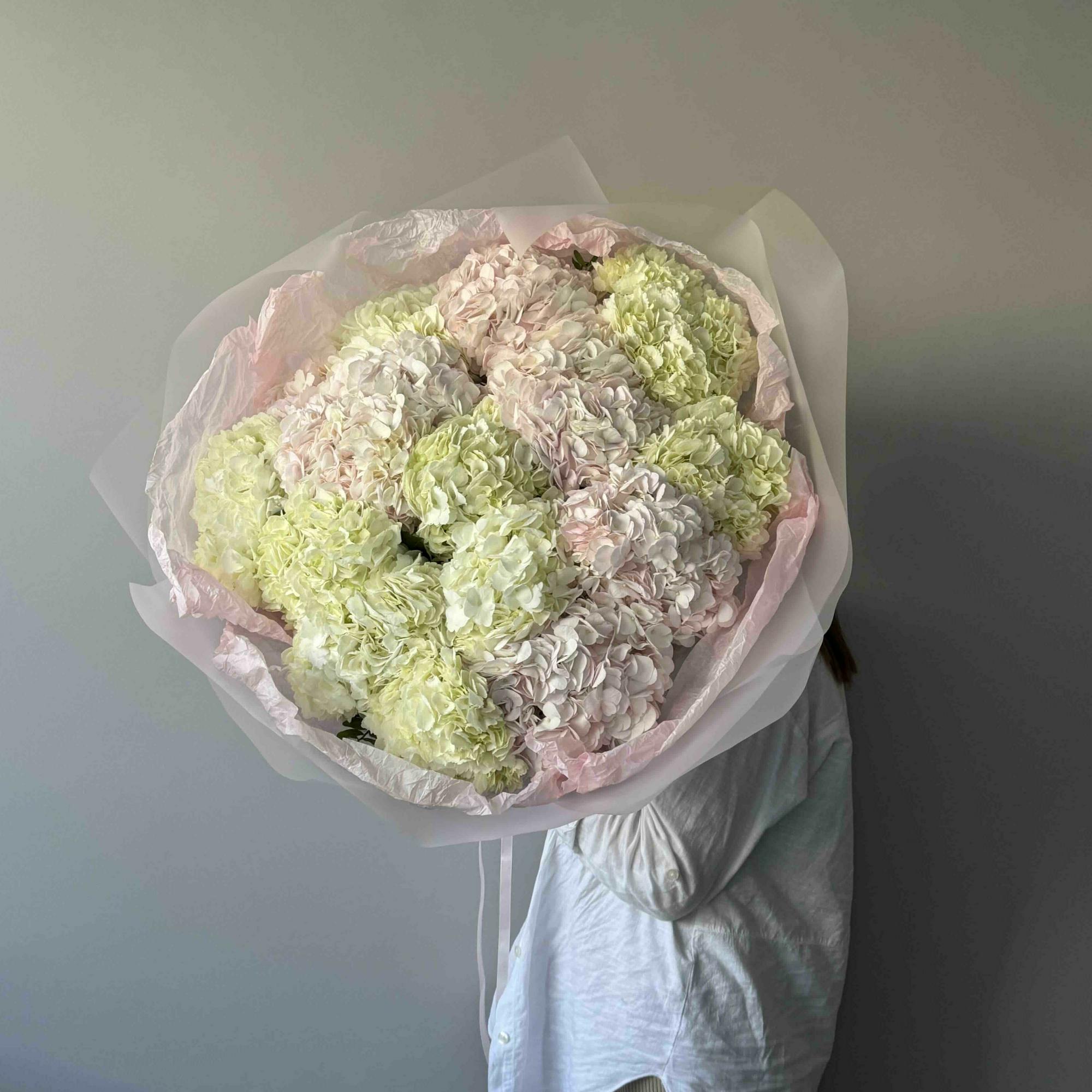 МОНОБУКЕТ "ЗЕФИРНЫЕ ГОРТЕНЗИИ"