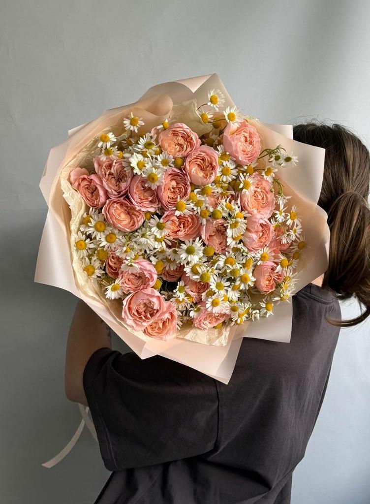 ДУОБУКЕТ "РОМАШКА&ДЖУЛЬЕТТА"