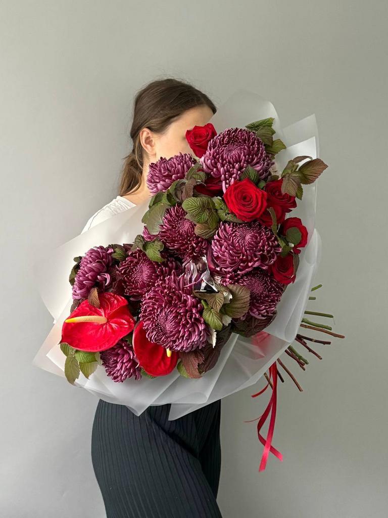 АВТОРСКИЙ БУКЕТ "БАРХАТНОЕ СЕРДЦЕ"