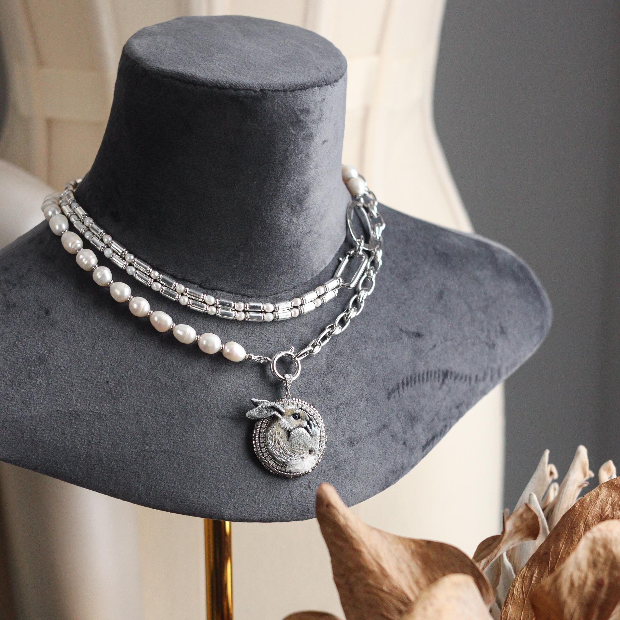 Колье с подвеской «Заяц Русак»