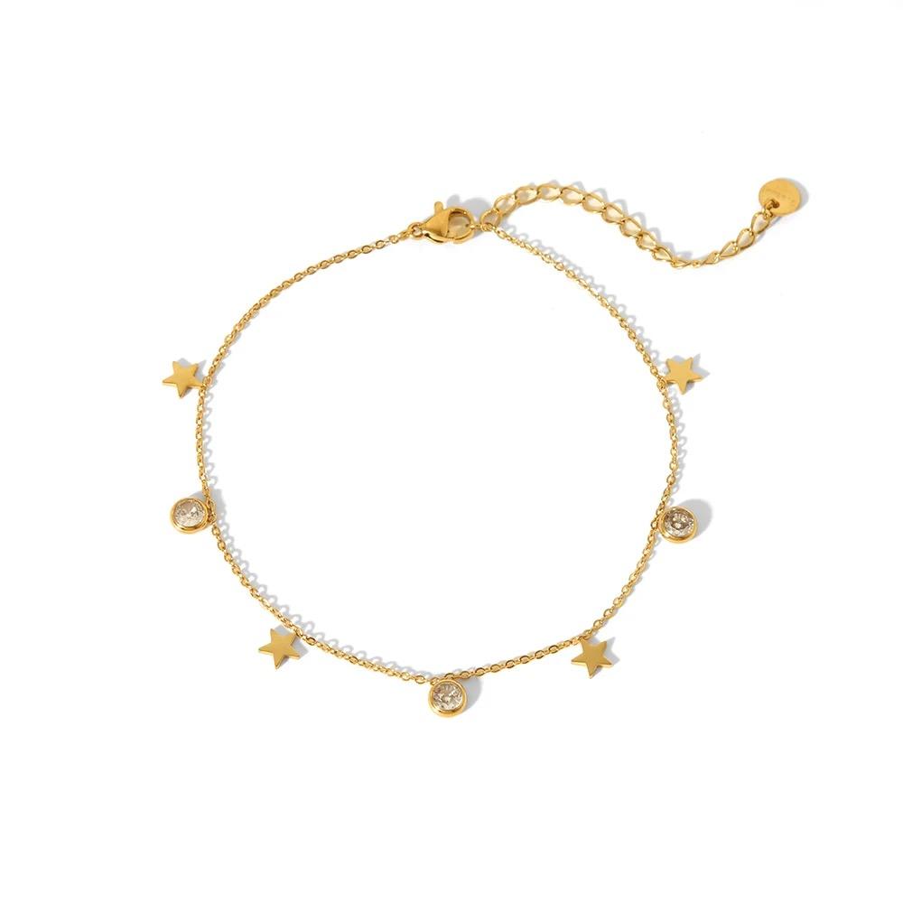 Браслет на ногу Stars Alphabet