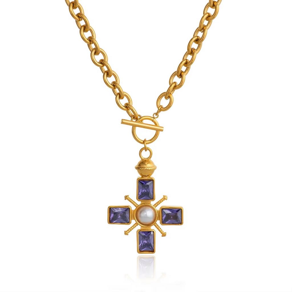 Колье Violet Cross