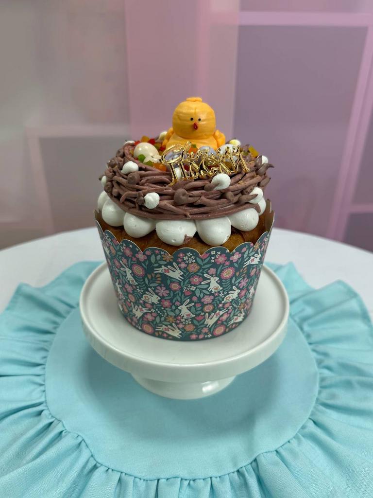 Пасхальный кулич №8. Гнездо с цыпленком