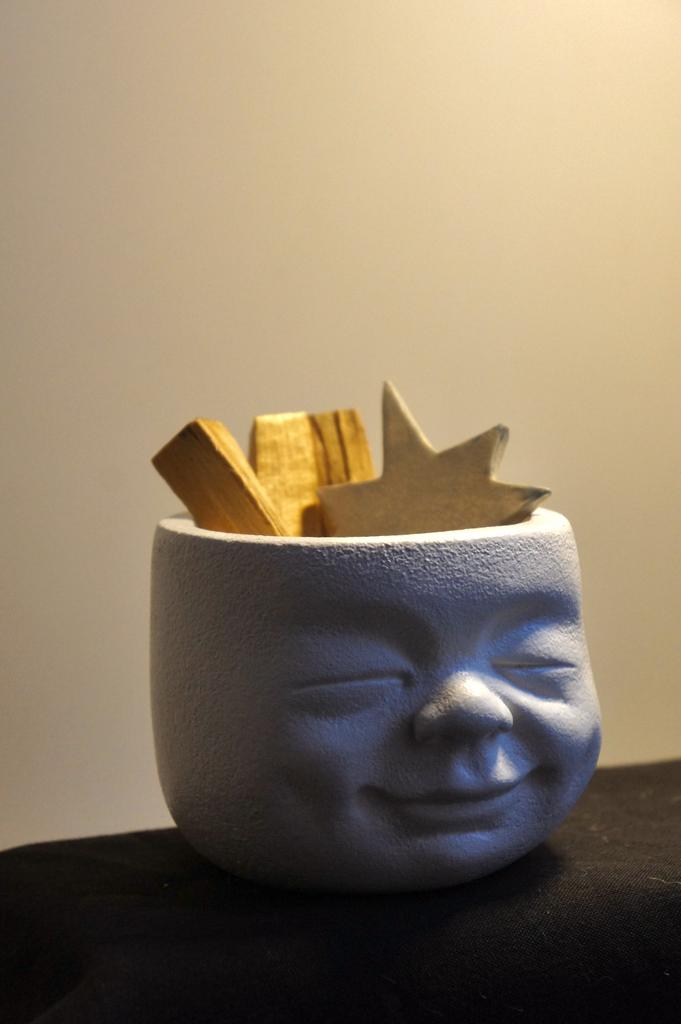 Гипсовое кашпо мини