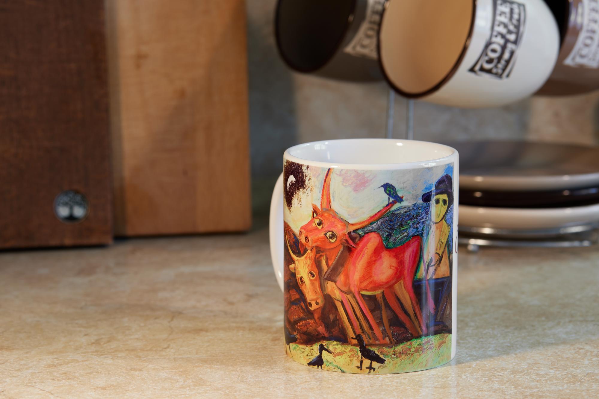 Кружка с картиной В.И. Шевченко "На красных быках"