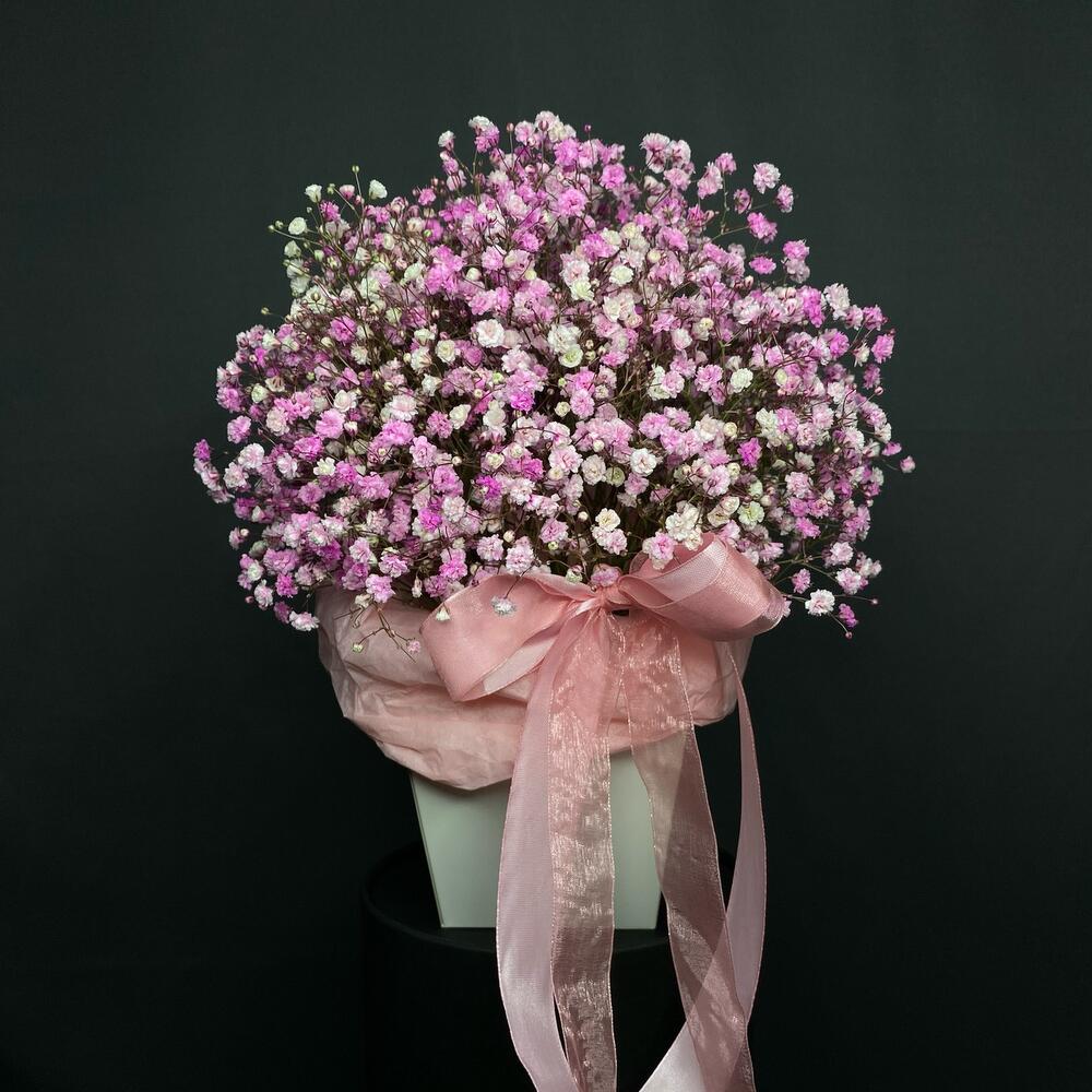 Цветы в коробке "Пушистое облачко"