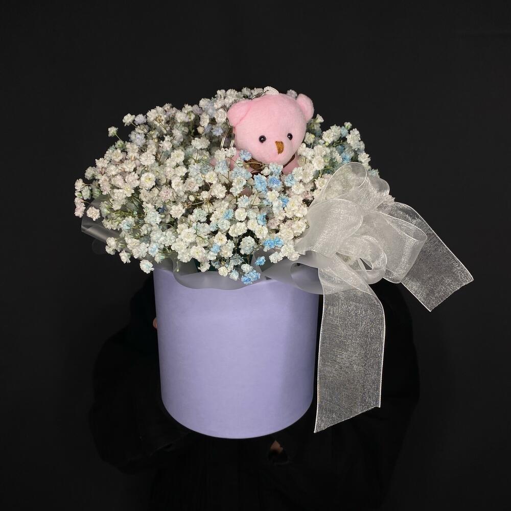 Цветы в коробке "Милый друг"