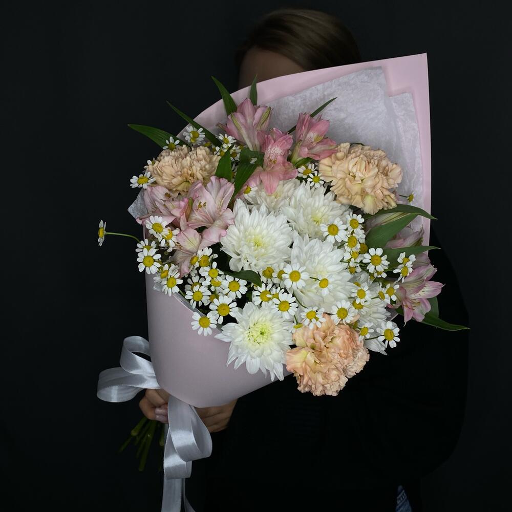 Букет-комплимент с ромашками «Мими»