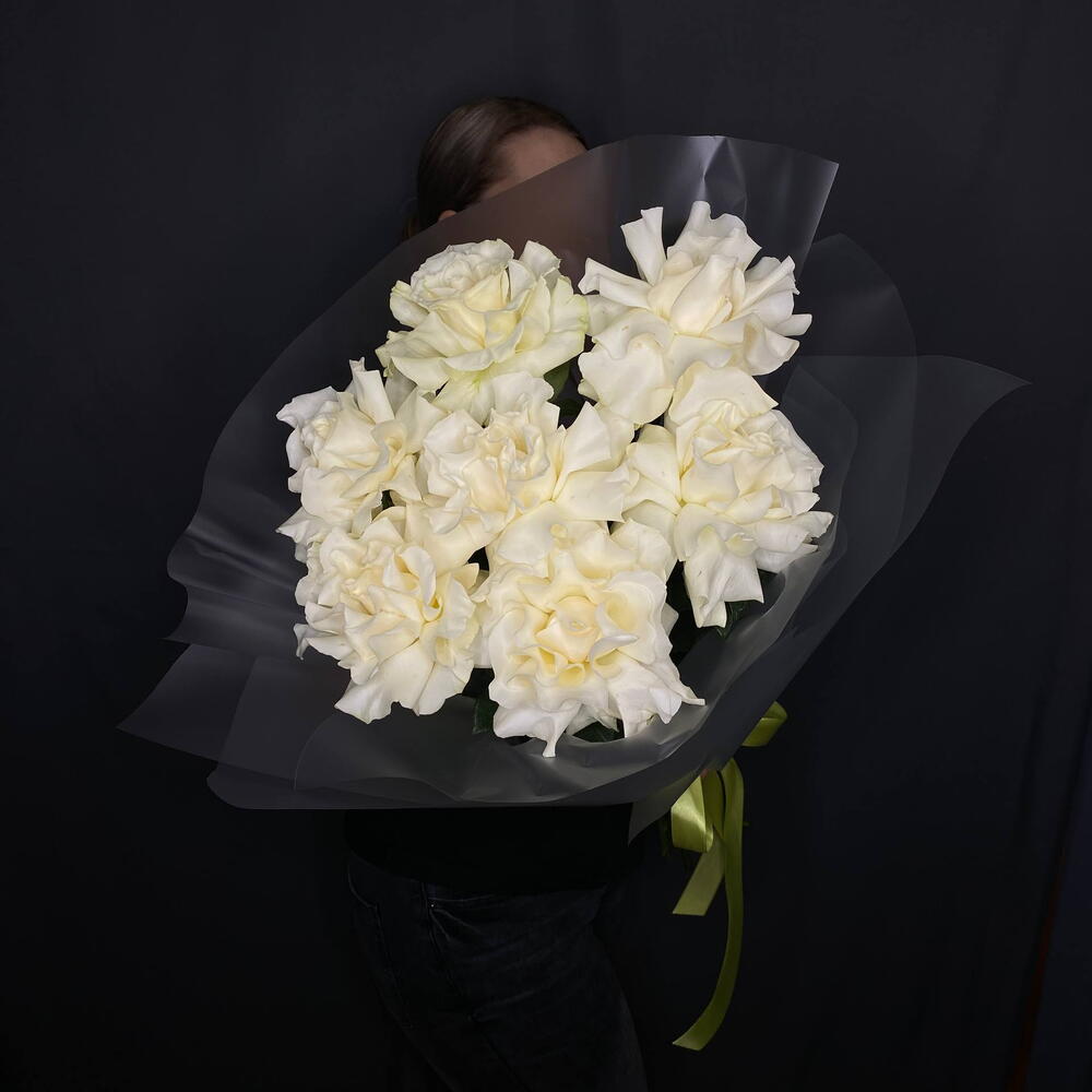 Монобукет с французскими розами "Чистота"