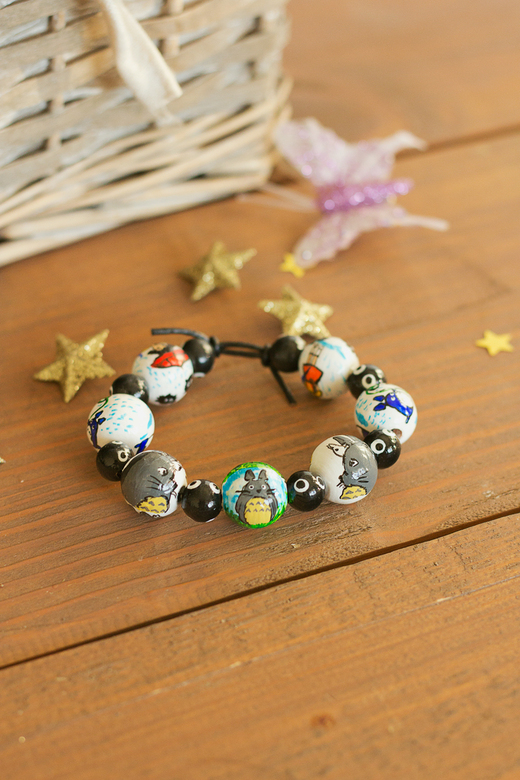 Деревянный браслет Тоторо