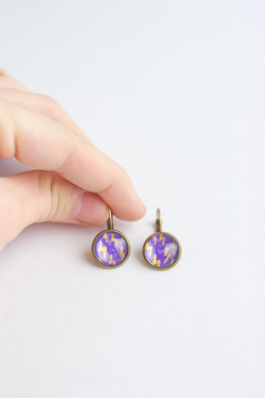 Серьги по мотивам Перси Джексона - Молнии