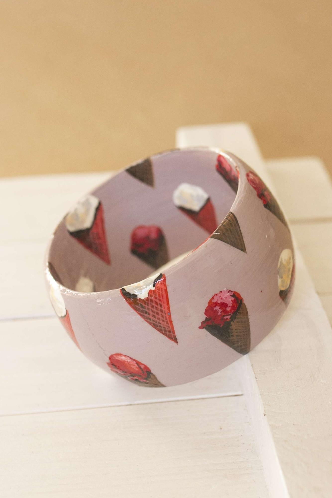 Браслет с росписью - Мороженое