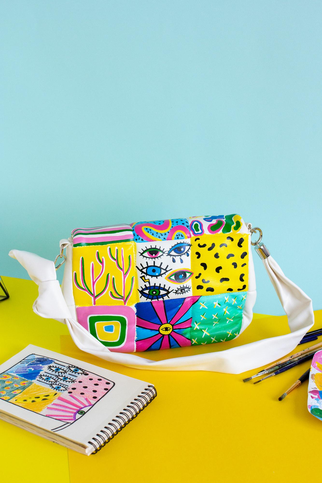 Сумка на плечо из искусственной кожи с ярким рисунком - Картинки