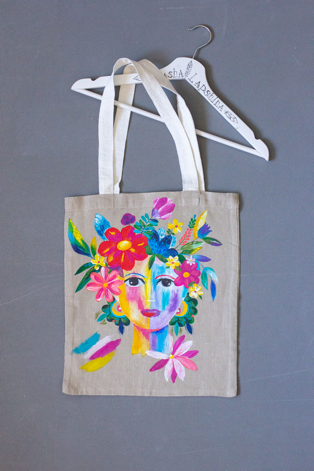 Cумка - шоппер с росписью - Лето