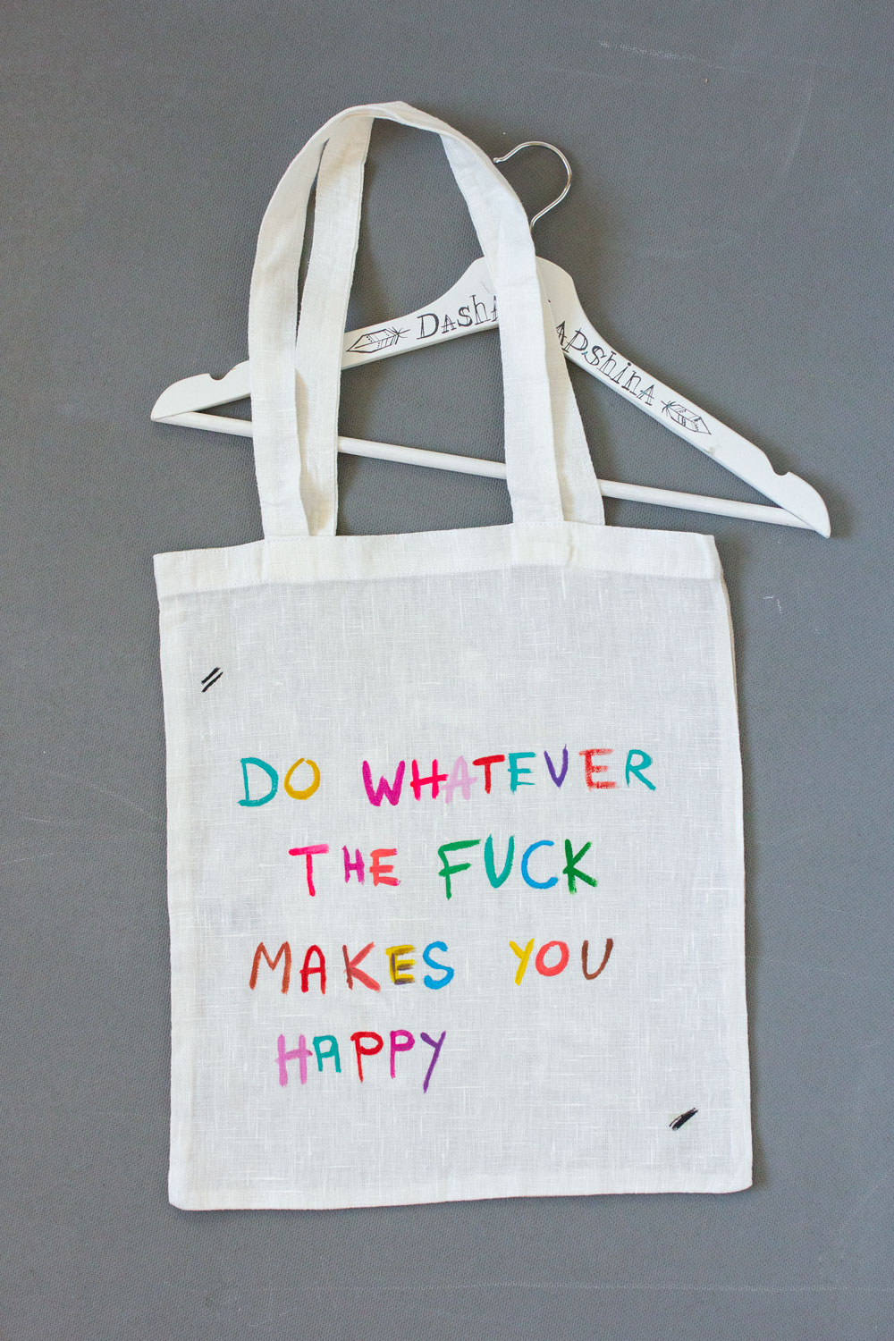 Cумка - шоппер с росписью - Счастье