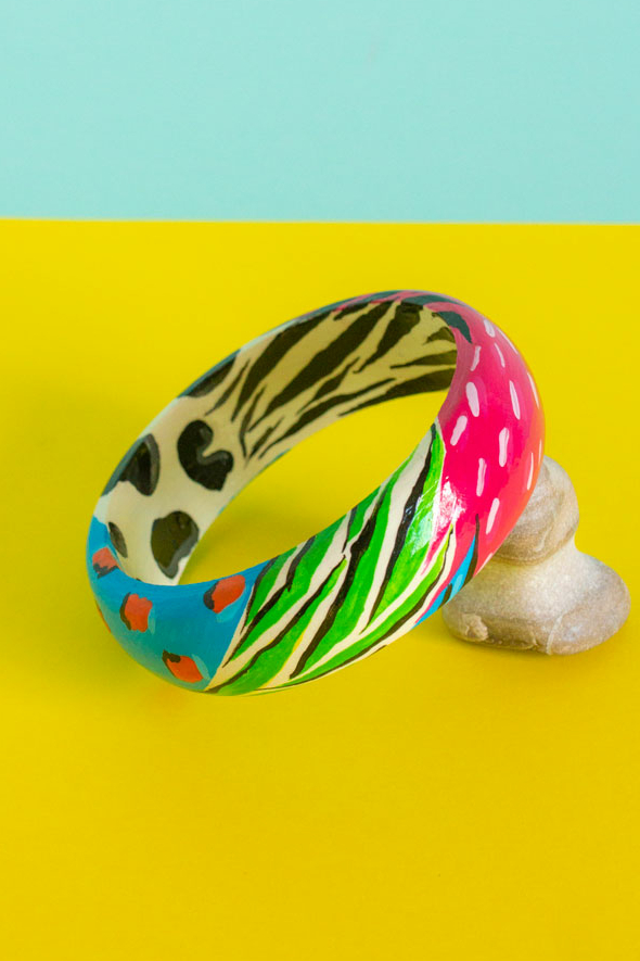 Браслет с росписью - Цветные текстуры