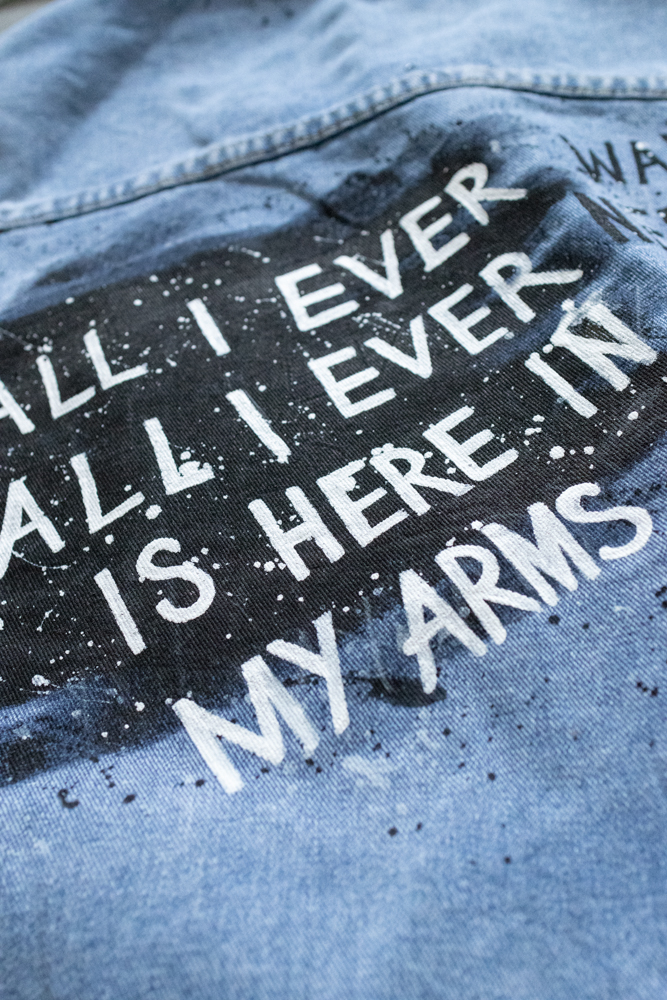 Джинсовка с росписью - DEPECHE MODE