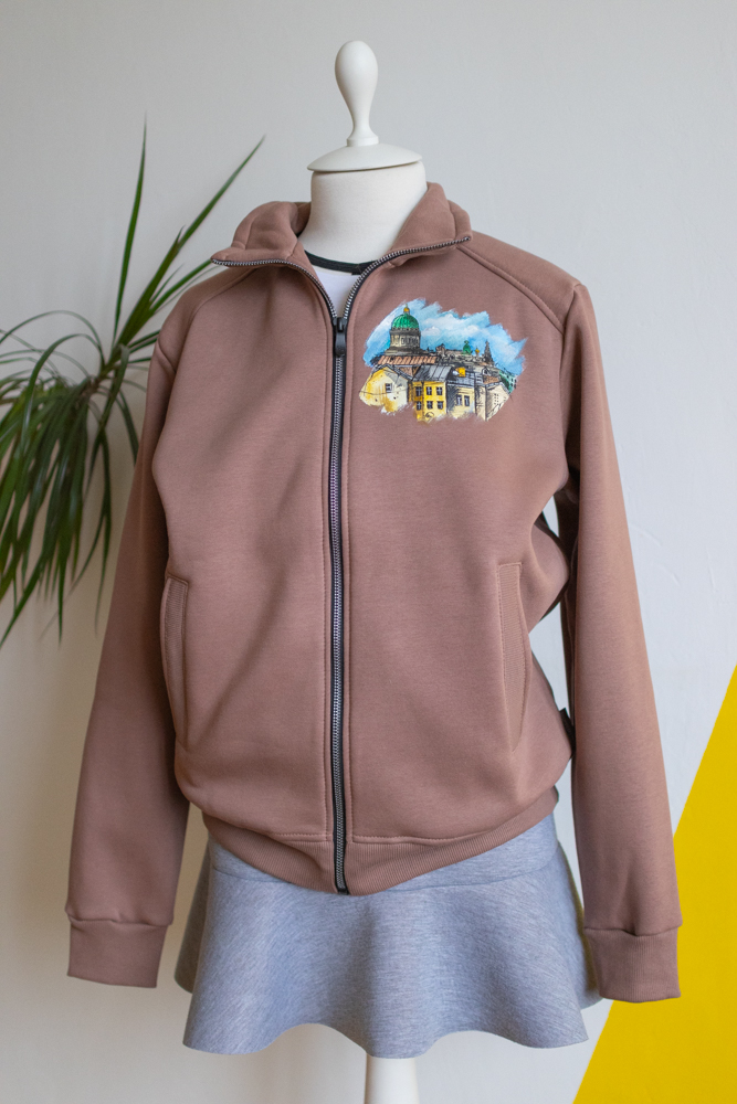 Толстовка с росписью - Петербург