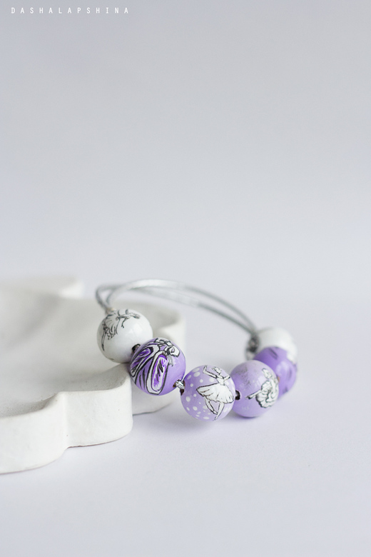 Браслет из бусин "At the ballet"