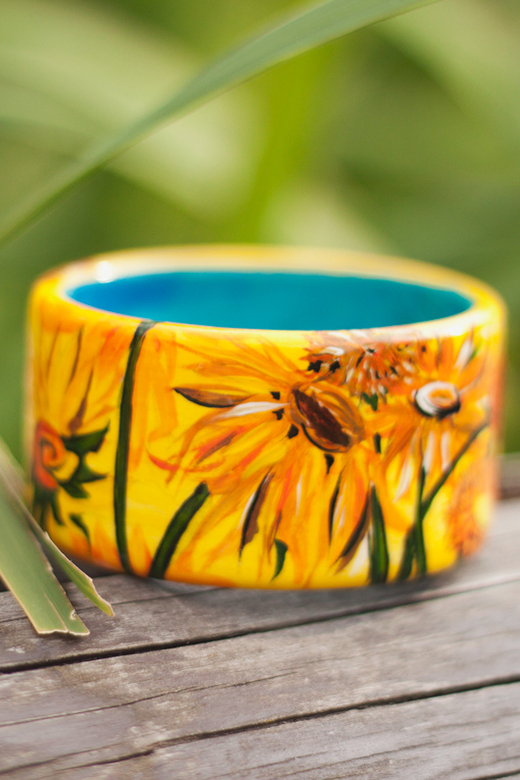 Браслет по мотивам Ван Гога "Подсолнухи"