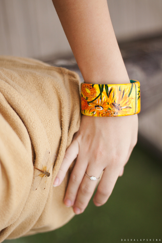 Браслет по мотивам Ван Гога "Подсолнухи"