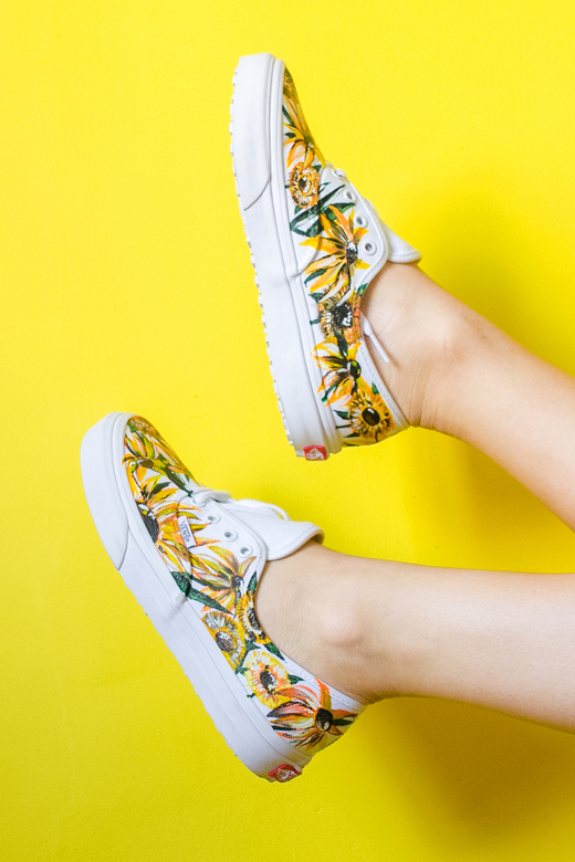 Кеды Vans с росписью - Подсолнухи Ван Гога