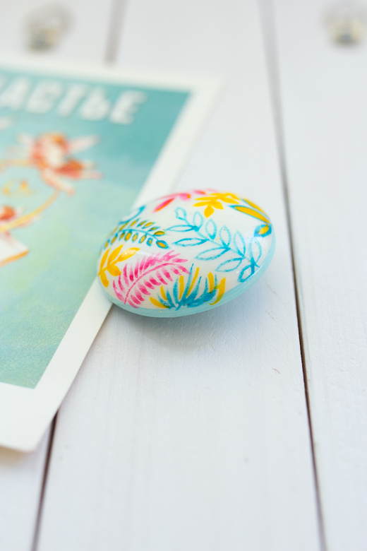 Брошь с росписью - Сказочный лес