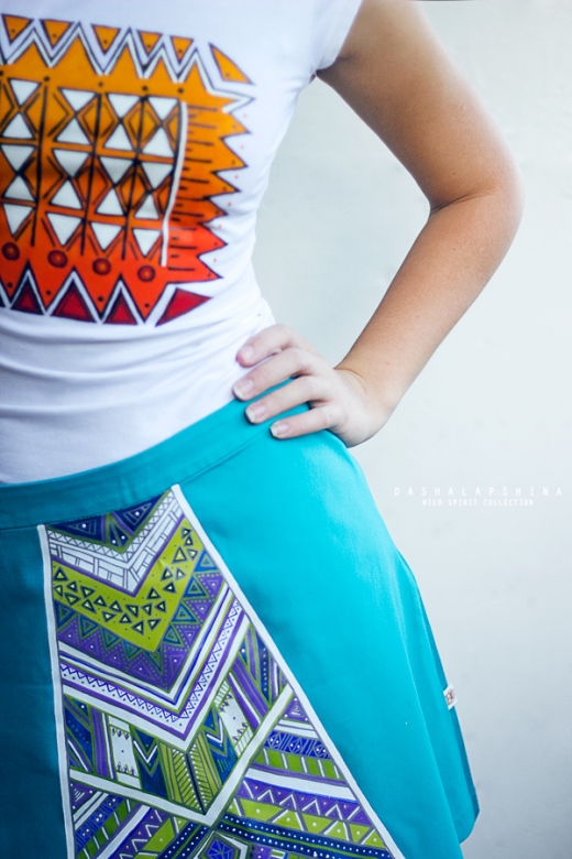 Юбка с росписью Blue Diamond