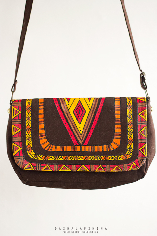 Сумка с росписью орнаментом -  Inki