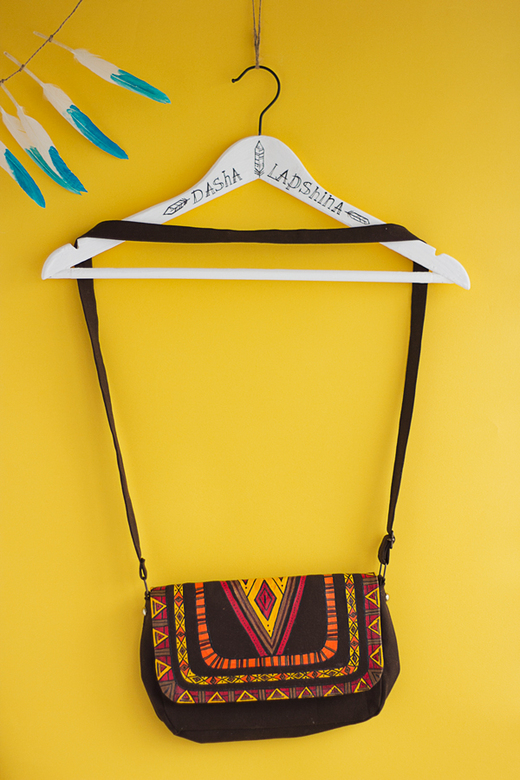 Сумка с росписью орнаментом -  Inki