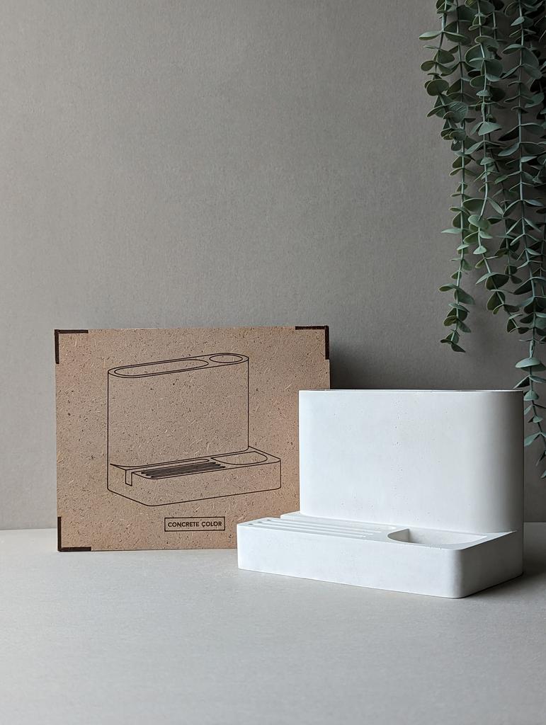 Органайзер из бетона ZIGRID в подарочной упаковке